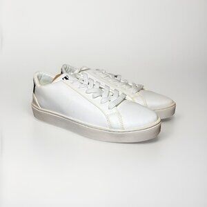 Thousand Fell Lace Up White Eco Recycled Tennis Shoes Mens size 8 Black